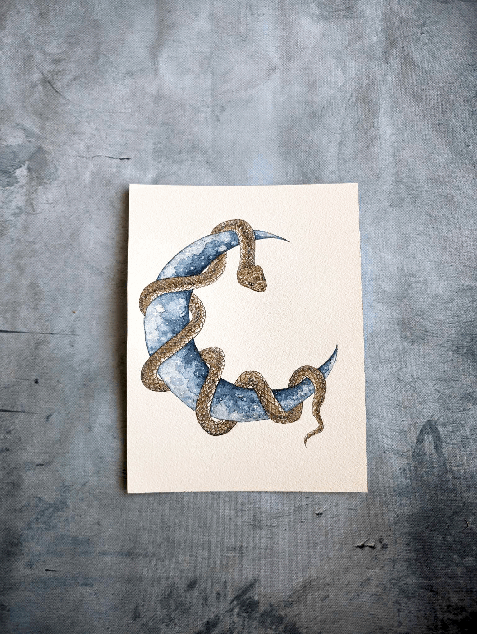 "Viper's Serenade" Original Watercolor Painting