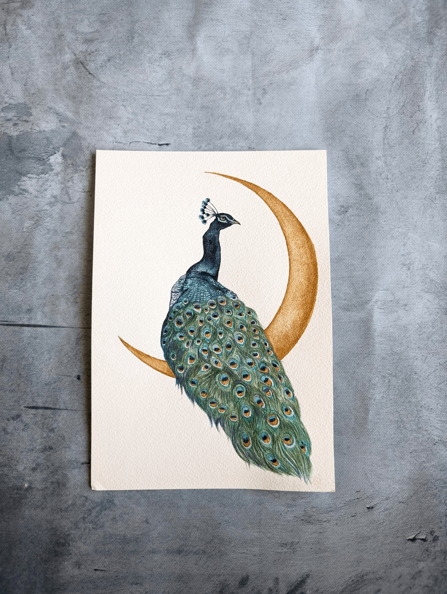 "Peacock's Throne" Original Watercolor Painting