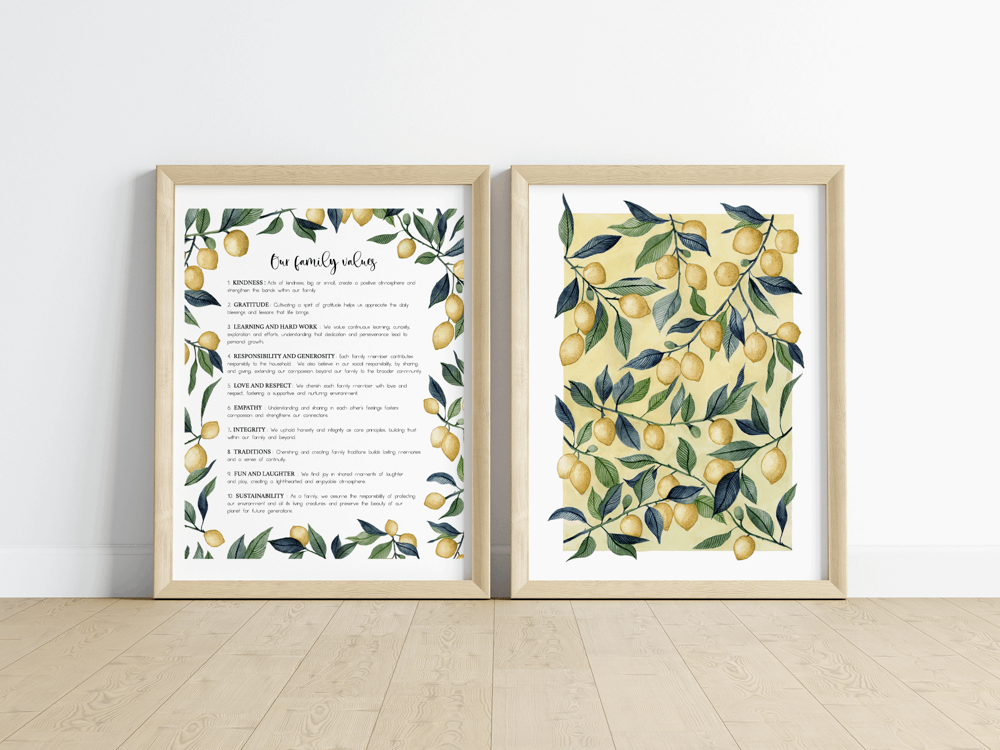 Lemon Breeze Duo Art Prints (Set of 2)