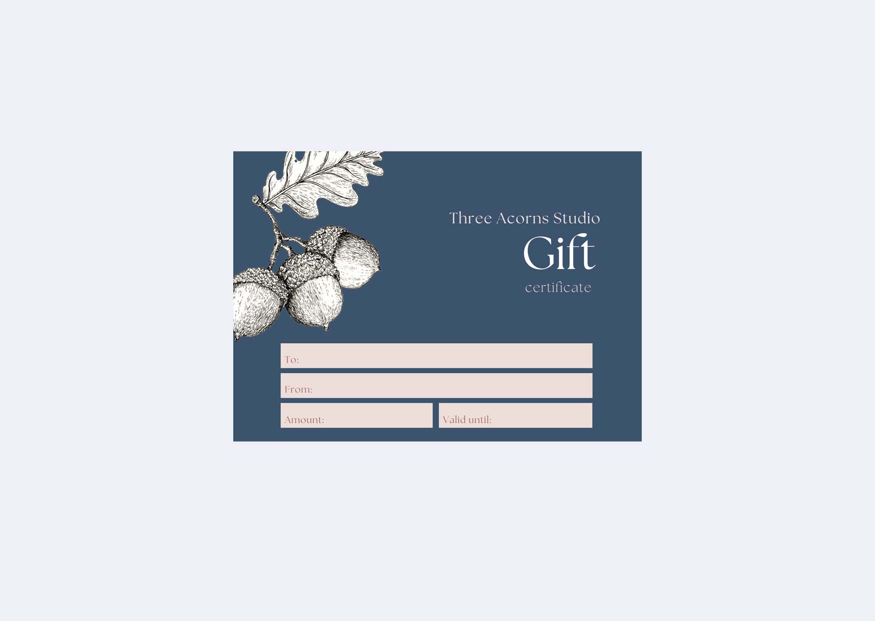 Three Acorns Studio Gift Card