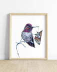 Hummingbirds lullaby (3 chicks) Art Print