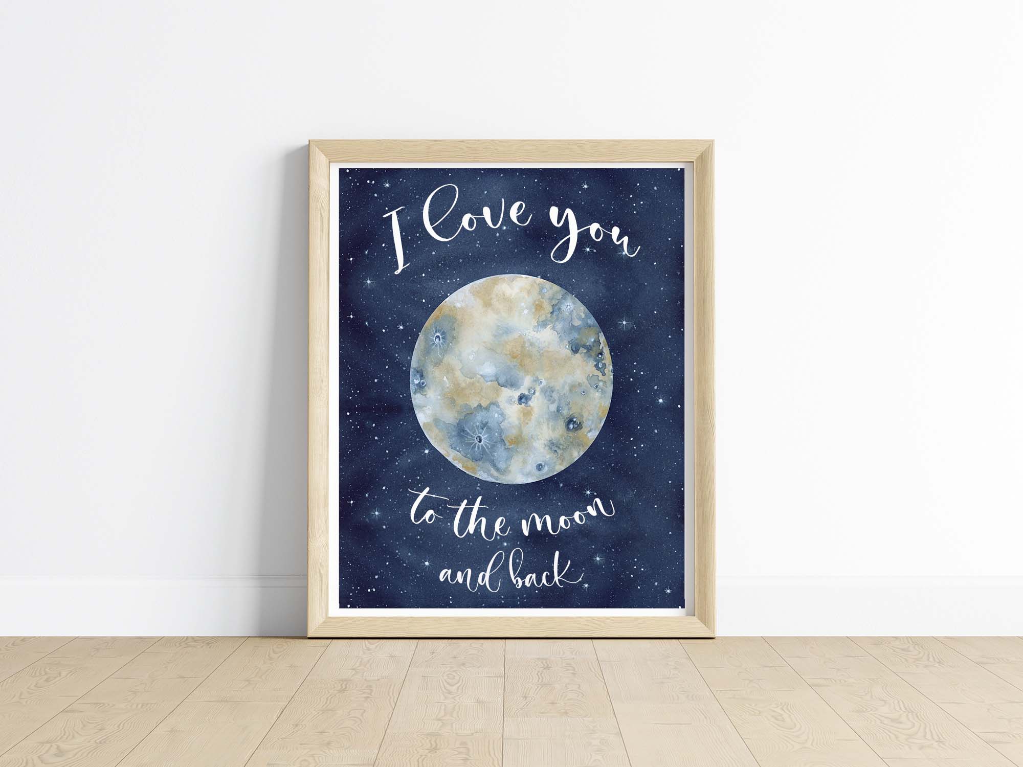 I love you to the moon and back - Glicée Art Print for