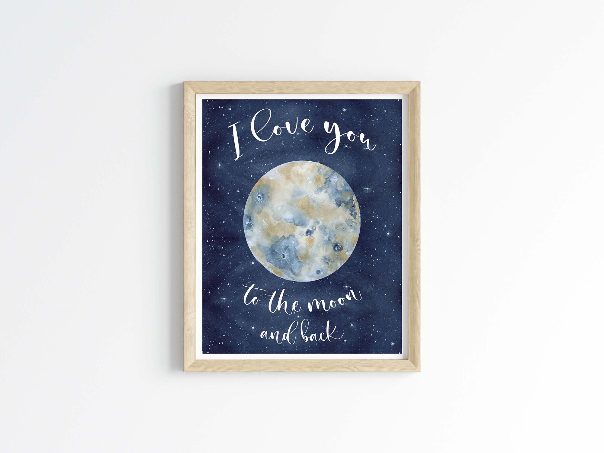 I love you to the moon and back - Glicée Art Print for