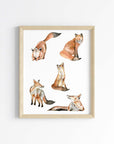 The Mindful Foxes Art Print