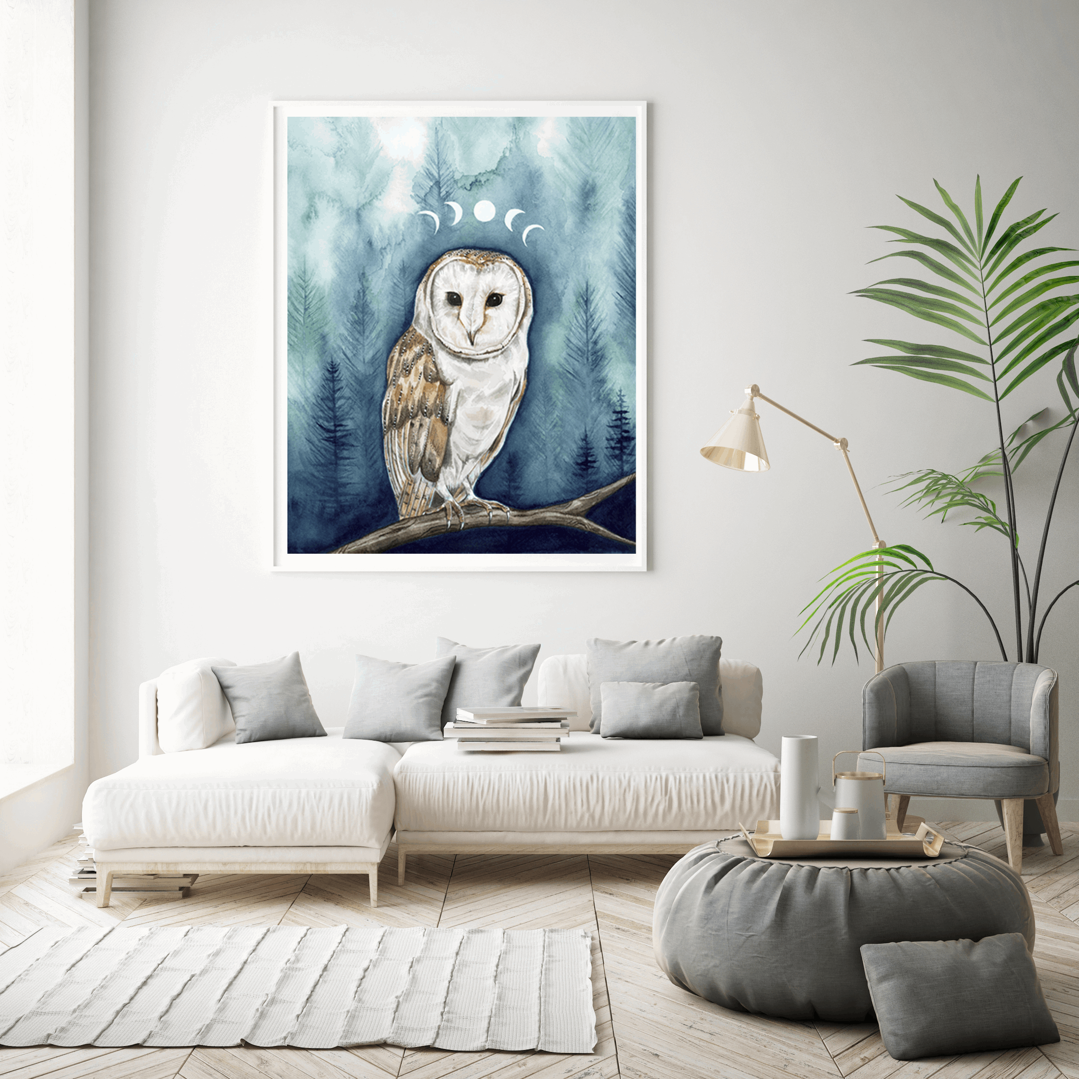 Moonlit Guardian Art Print