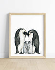 Penguin Embrace Art Print