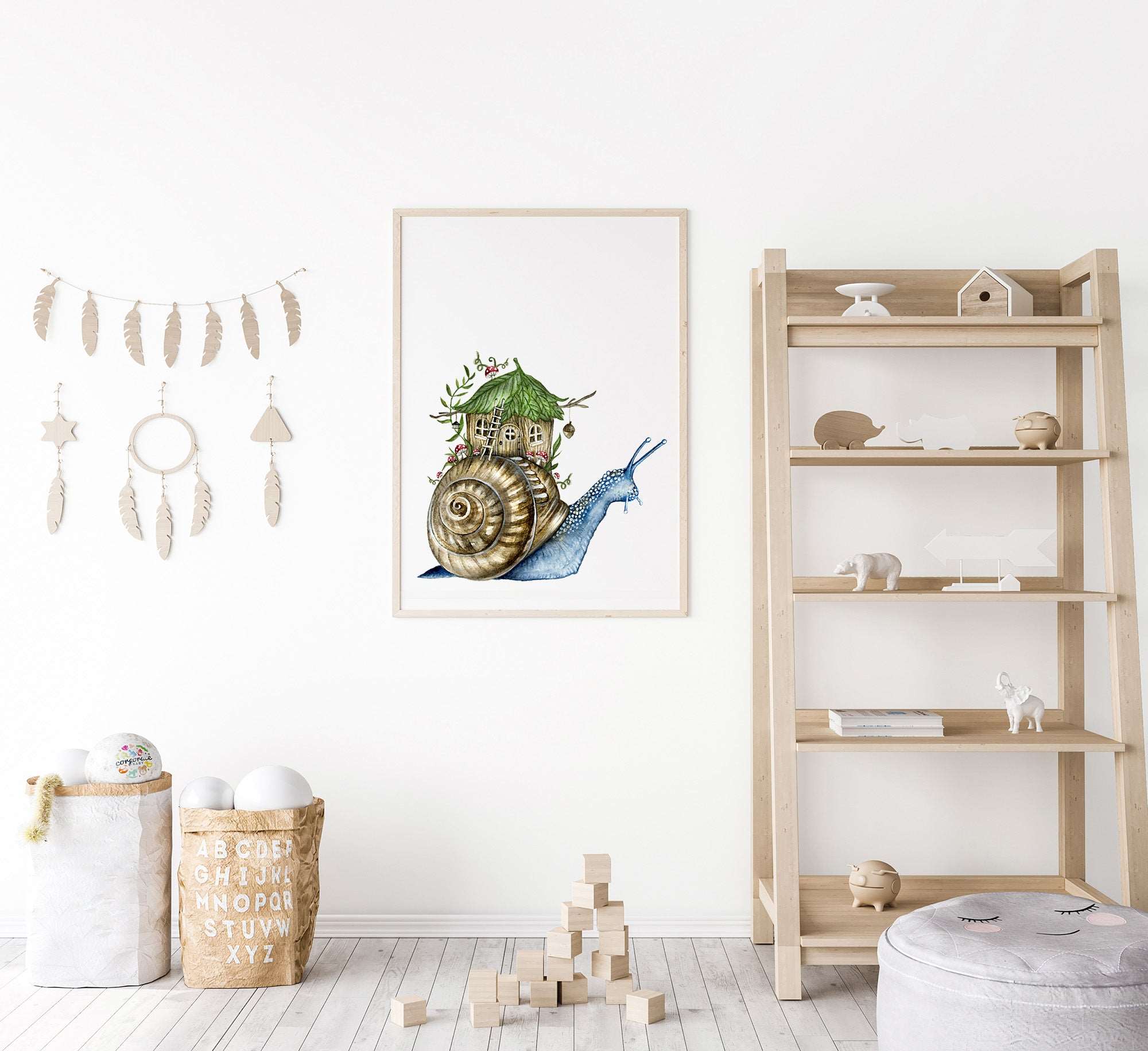 Snail Homestead Art Print (Vertical)