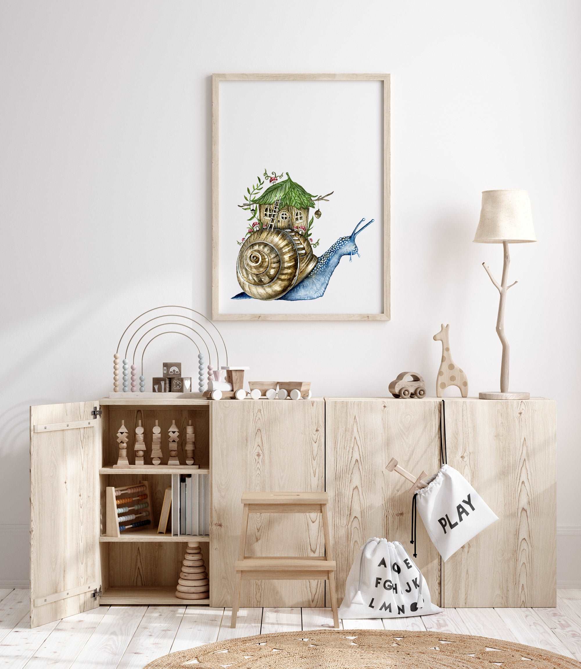 Snail Homestead Art Print (Vertical)
